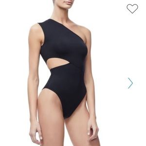 Good American Assymetric Cutout Bodysuit Size 1 XS